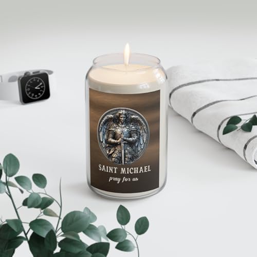 Saint Michael Candle Devotional Spiritual Scented Jar Candle 1375oz