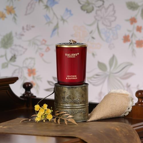 TALENT CANDLES Jar Candles with Leather and Saffron Scent