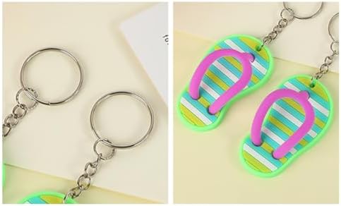 Flip Flop Keychains Summer Beach Party Favors 8pcs Set