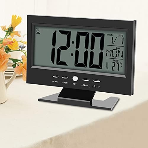 Tiiyee Electric Clock with Calendar and Temp Display