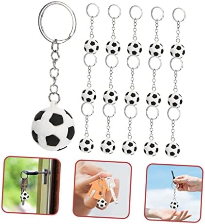 16pcs Soccer Keychain Set with Ball Design