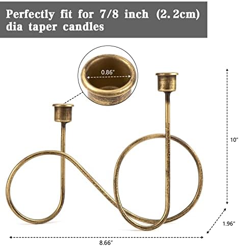 Twisted Brass Candlestick Holder for Table Decoration