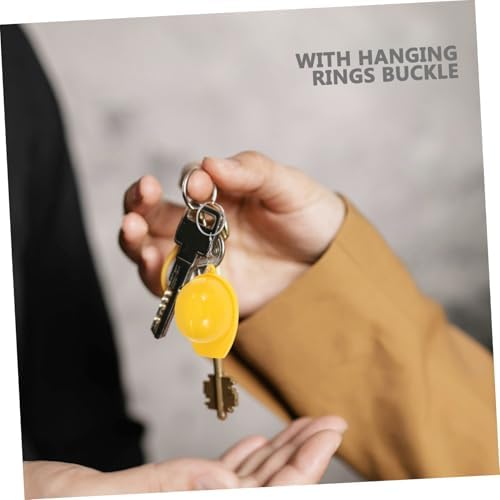 20 Pcs Zinc Alloy Construction Helmet Bottle Opener Keychain