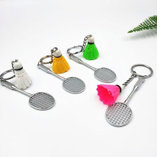 6Pcs Badminton Keyring Badminton Key Holder Backpack Purse Charm Pendant