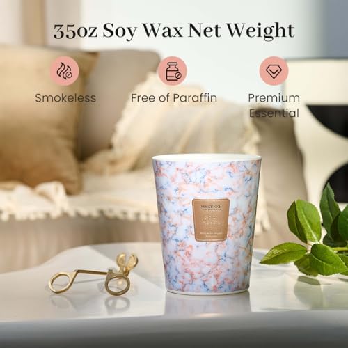 MSENSE SolarFlowers Scented Jar Candle 35 Oz 150 Hours