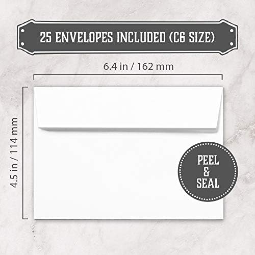 Floral Fill-in Invitations with Envelopes 25 Pack