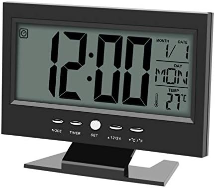 Sanpyl Electric Alarm Clock with LCD Display and Sound Sensor