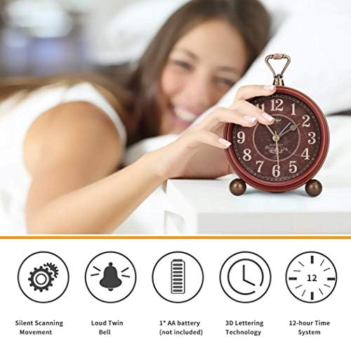 Number One Classic Retro Alarm Clock with HD Glass