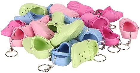 Silicone Slipper Key Chains 20pcs Pack Cute Decor