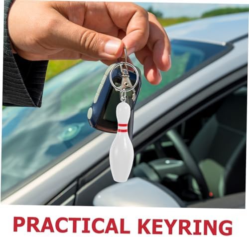 Jojofuny 27pcs Bowling Keychains Stylish Car Key Holder