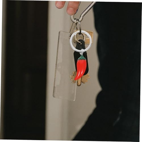 5PCS Simulation Chili Pepper Keychain Set for Backpack and Car Keys