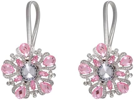 SUQ I OME Luxury Crystal Curtain Holdback with Magnetic Buckle 2PCS