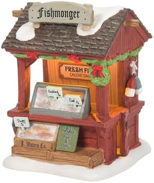 Department 56 Dickens Village Fishmonger Lighted Building