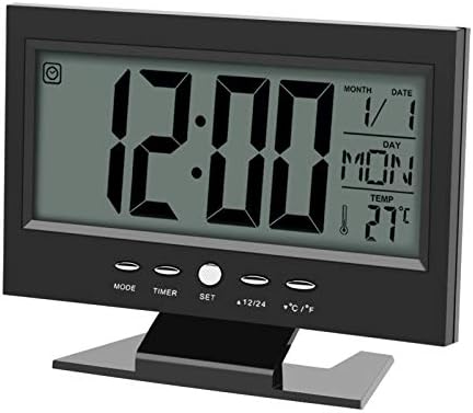 Tiiyee Electric Clock with Calendar and Temp Display