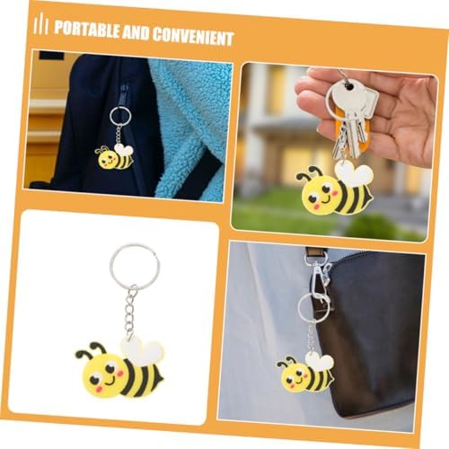 VICASKY 20PCS Cute Bee Keychains Spring Theme Accessories