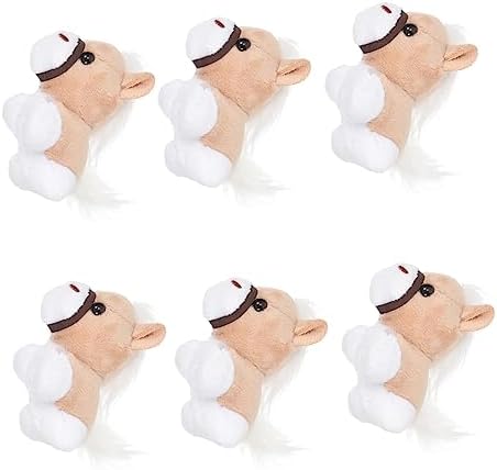 12pcs Cute Plush Animal Keychains for Decor and Gifts
