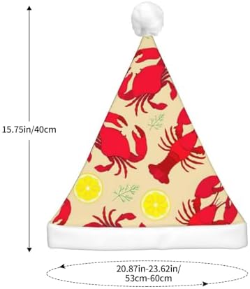 Lobster Crab Print LED Christmas Hat for Adults