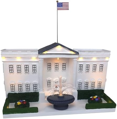 Christmas Village White House Lighted Musical Collectible