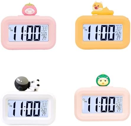 Pink Strawberry Design Alarm Clock with Backlight and Power Saving