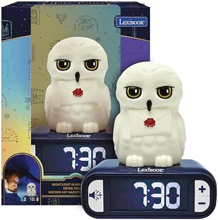LEXiBOOK Hedwig Nightlight Alarm Clock