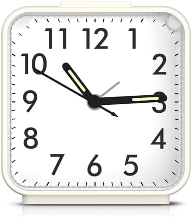 LOFICOPER Analog Alarm Clock with Night Light and Snooze Function