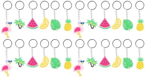 LOGOFUN 24 Pc Hawaiian Keychain Set