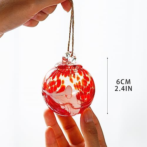 6pcs Hand Blown Glass Friendship Hanging Ornaments