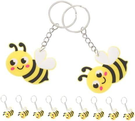 20Pcs Cute Bee Keychains for Backpack Charms and Party Favors