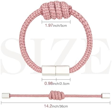 NICEEC 4 Pack Magnetic Curtain Tiebacks Pink