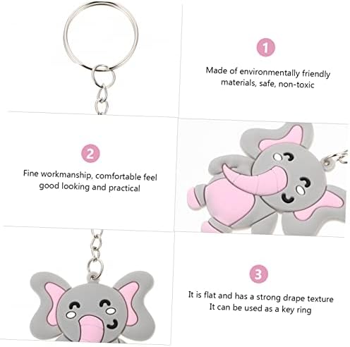 50pcs Cute Elephant Keychain Bag Pendant