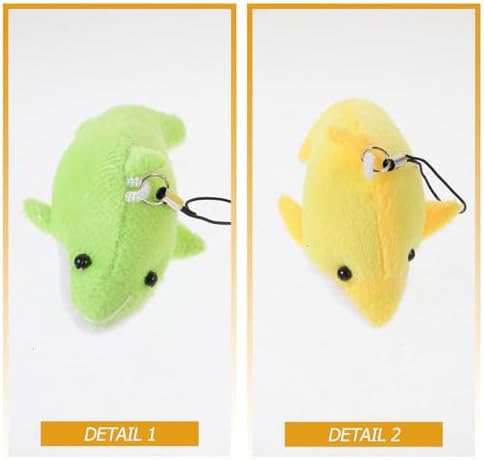 SAFIGLE 25pcs Plush Dolphin Keychains for Bags and Keys