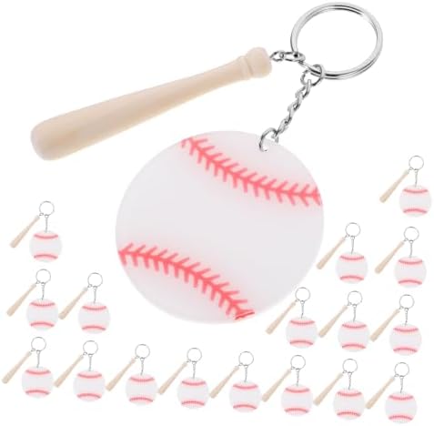 18Pcs Baseball Keychains for Boys and Sports Enthusiasts