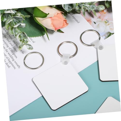 Gadpiparty 40pcs Acrylic Keychain Blanks for Sublimation and DIY Keychains