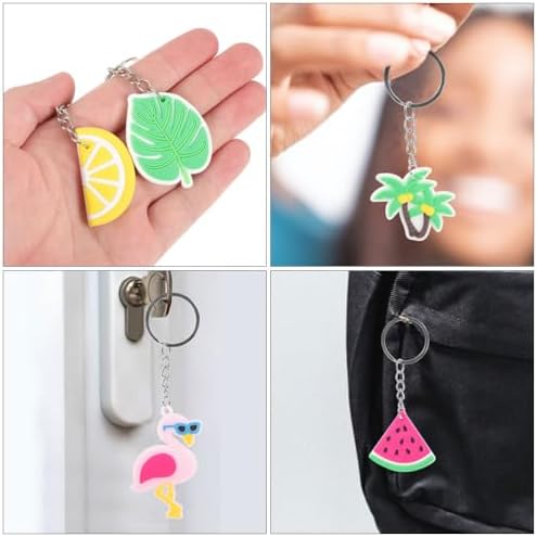 LOGOFUN 24 Pc Hawaiian Keychain Set