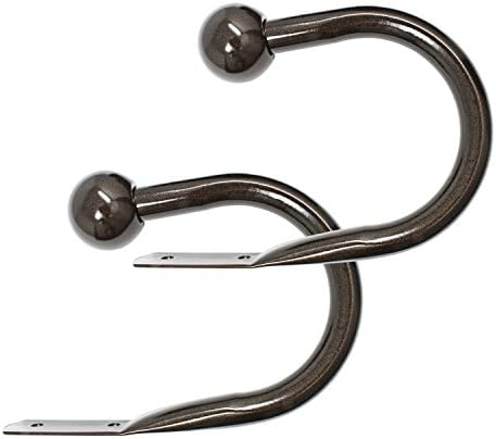 Chicology Classic Ball Finial Curtain Holdbacks Set of 2 Essential Bronze