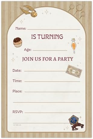 CONQUEST Harry Potter Magical Birthday Invite Envelope Set