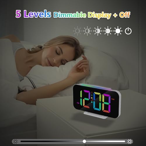 LED Digital Alarm Clock with Night Light and Dual Alarm