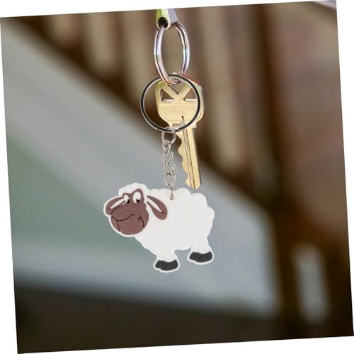 60 Pcs Cute Sheep Keychain Pendant Key Ring