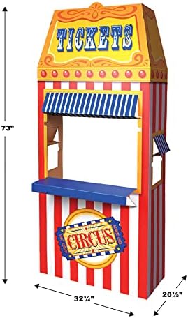Beistle 3D Circus Ticket Booth Photo Prop for Parties