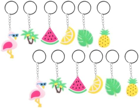 LOGOFUN 24 Pc Hawaiian Keychain Set