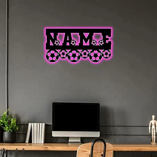 Personalized Football Wall Art with LED Light
