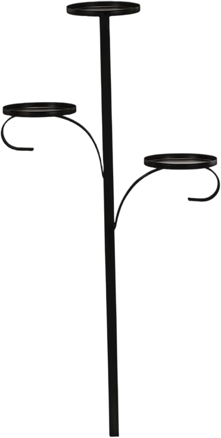 Black Candle Holder Triple Christmas Tree Topper Stand