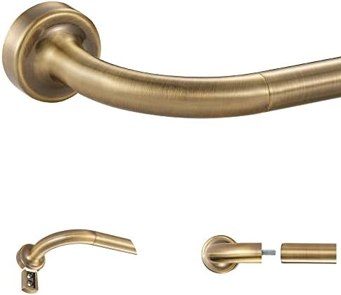 Antique Bronze Disc Curtain Rods 28-48 Inches