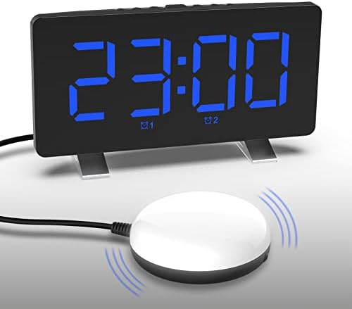 Extra Loud Vibrating Alarm Clock with Bed Shaker