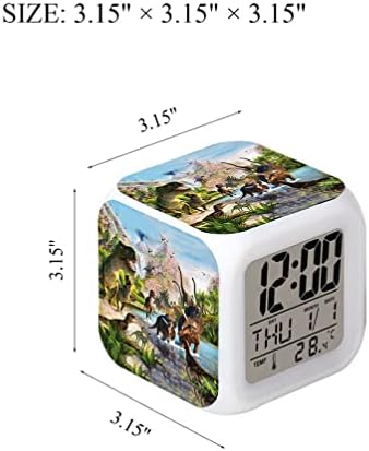 LED Alarm Clock Dinosaur Jurassic Design for Kids and Adults