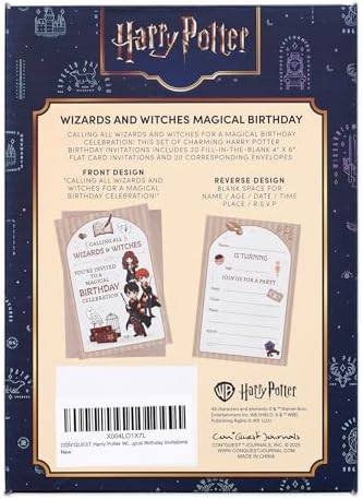 CONQUEST Harry Potter Magical Birthday Invite Envelope Set