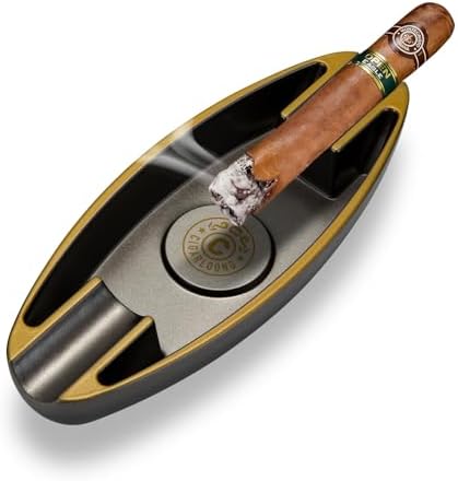 Unique Boat Shape Cigar Ashtray with Holder