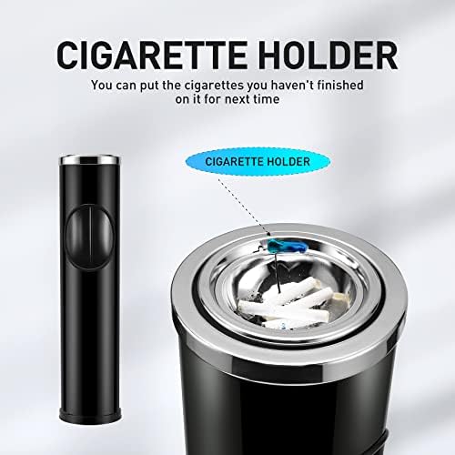 Anfrere Large Tall Outdoor Ashtray with Lid