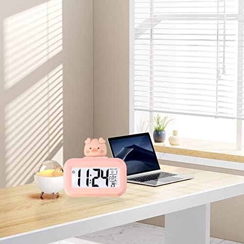 Tnfeeon Cute Electronic Alarm Clock with LED Display for Girls Bedroom