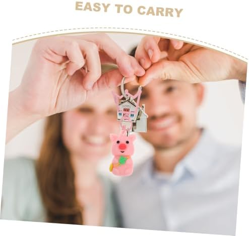 HEALLILY 20pcs Pink Pig Keychains Four Leaf Clover Pendant Party Favors